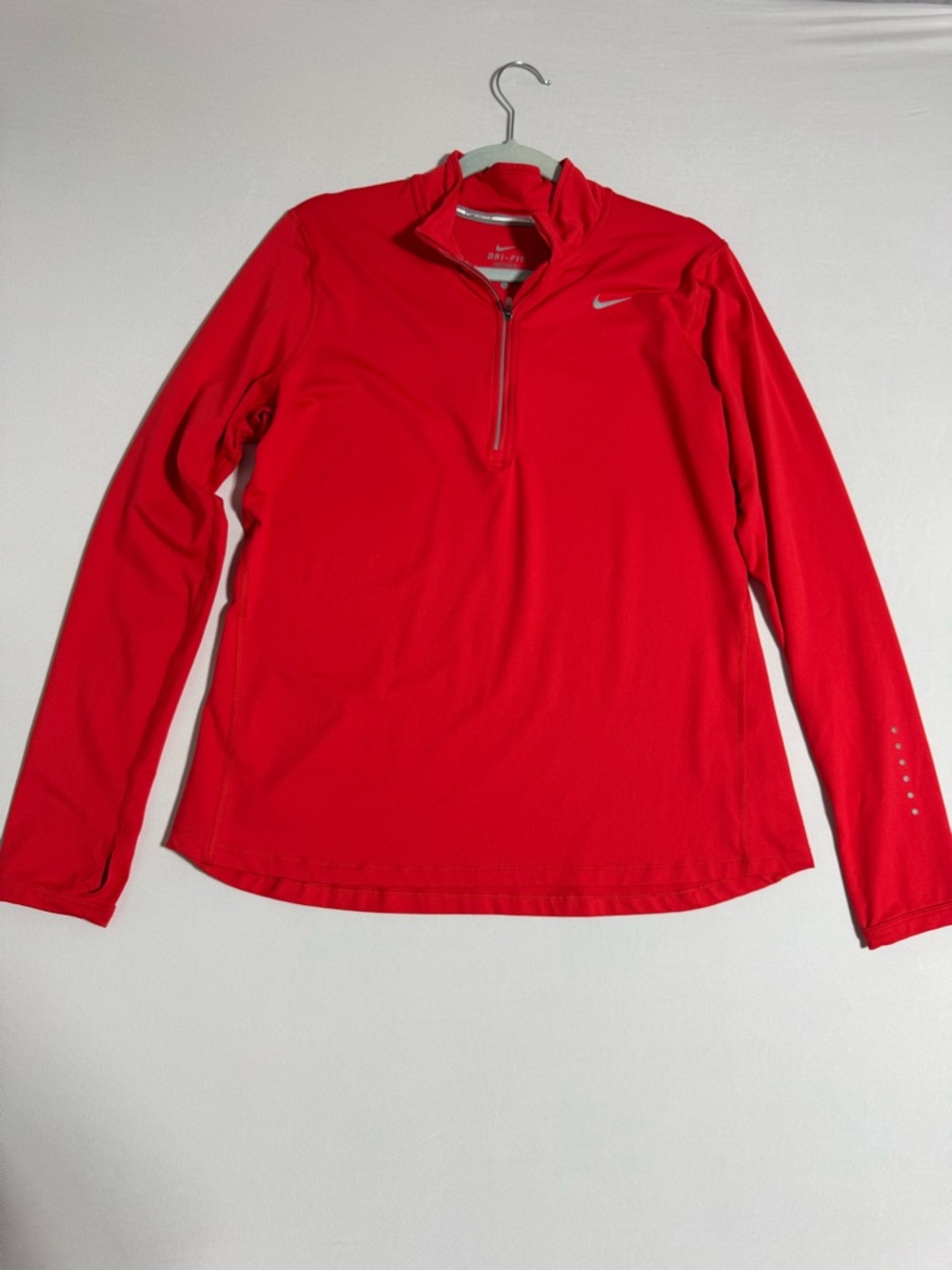 Nike Red Long-Sleeve Dri-FIT Quarter Zip Top